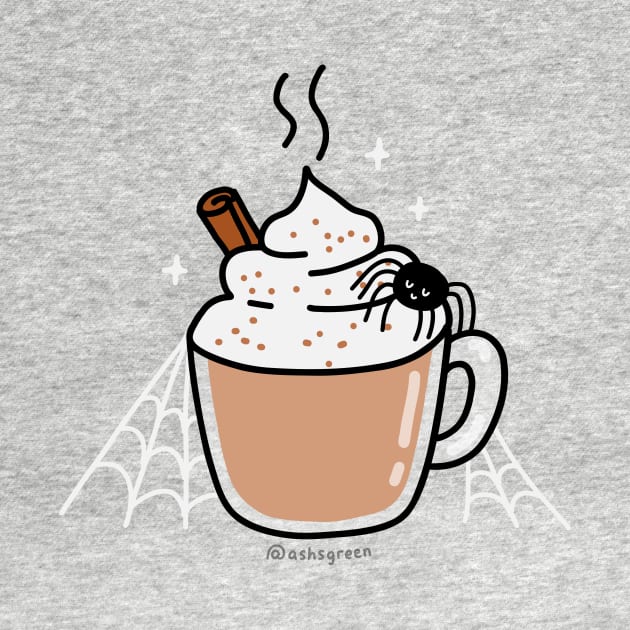 Pumpkin Spider Latte by Ashleigh Green Studios